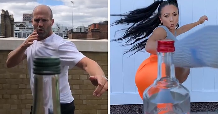 Bottle Cap Challenge: 20 лучших попыток знаменитостей открыть бутылку без помощи рук