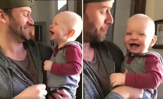 Babasıyla Birlikte Beatbox Yapmaya Çalışan Ufaklığın Gözlerinizden Kalpler Çıkartacak Görüntüleri