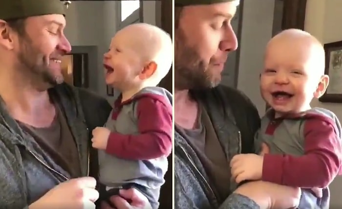 Babasıyla Birlikte Beatbox Yapmaya Çalışan Ufaklığın Gözlerinizden Kalpler Çıkartacak Görüntüleri