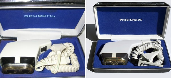 1. Электробритва "Агидель", СССР, (1967) и Philishave SC 8010, Голландия, (1965)