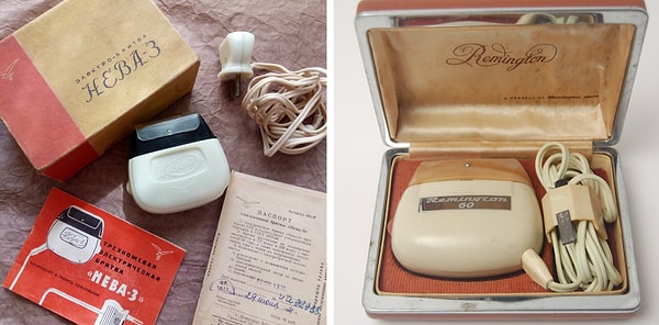 2. Электробритва "Нева-3", СССР, (1969) и Remington 60, США, (1953)