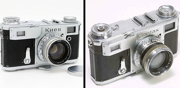 6. Киев-2, СССР, (1947) и Contax II, Германия, (1936)