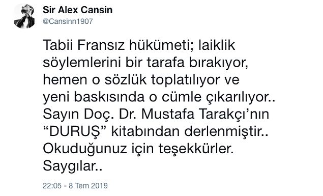 Mustafa Kemal Atatürk'ün Fransız Sözlüğünde Türkler İçin Kullanılan Çirkin Deyimi Kaldırtmasının Hikâyesi