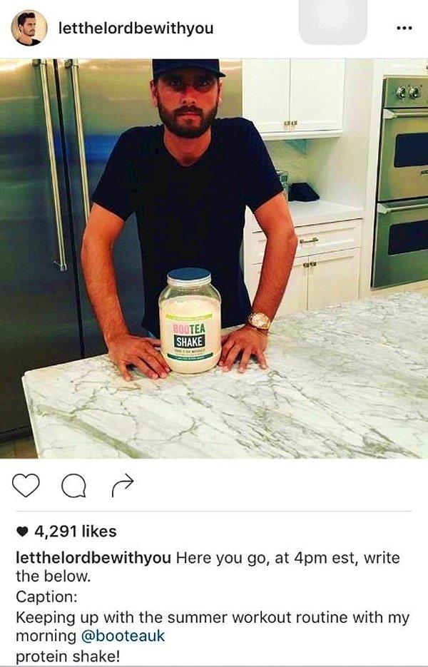 3. Kardashian ailesinin eski damadı Scott Disick, Instagramda bir reklam yapmaya çalışırken biraz rezil olmuştu.