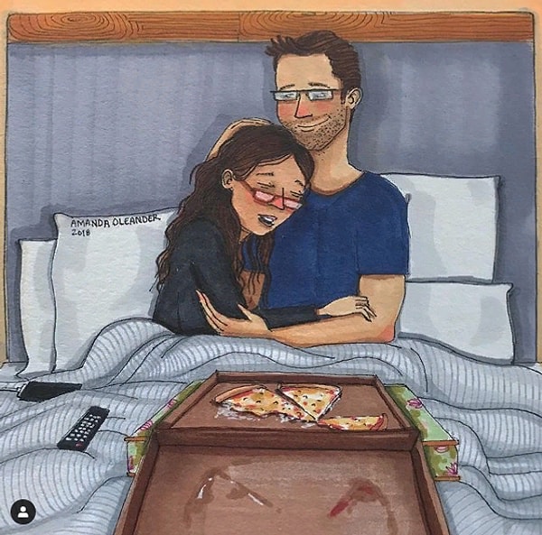 9. Что может быть лучше тихого вечера, который можно разделить с любимым и пиццей?