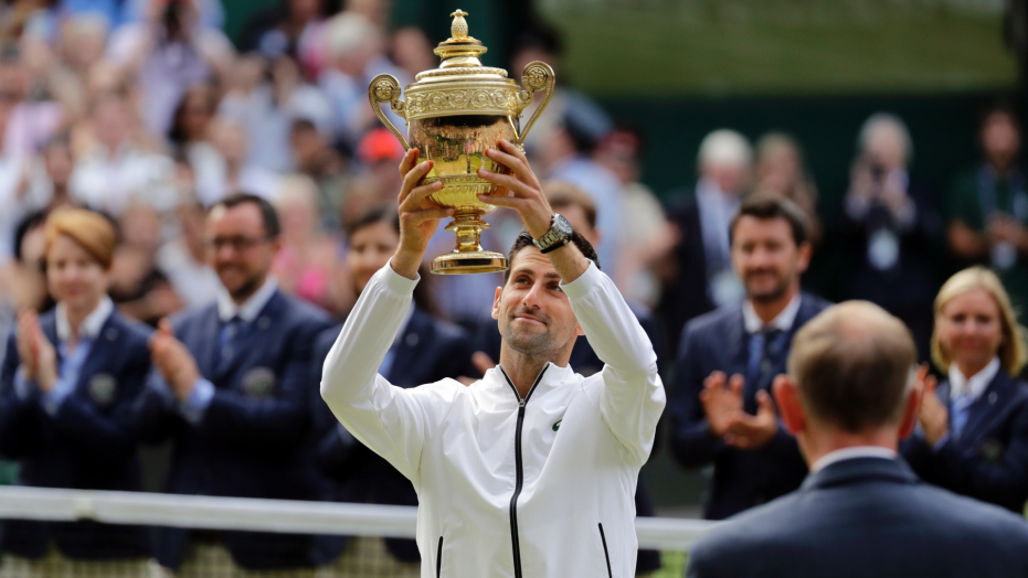 yaklasik bes  sueren wimbledon erkekler finalinde kazanan novak dokovic