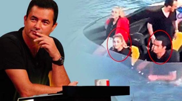 Çeşme'den binip Yunan Adası Mikonos'a sürat teknesiyle denize açılan Acun Ilıcalı, 20 yaşındaki sevgilisi Çağla Ayça Altunkaya ile görüntülendi.