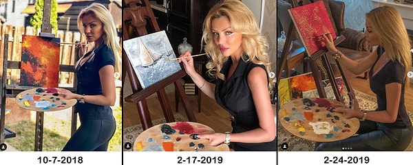 6. Интересно, как она умудряется рисовать разные картины с неменяющейся палитрой?