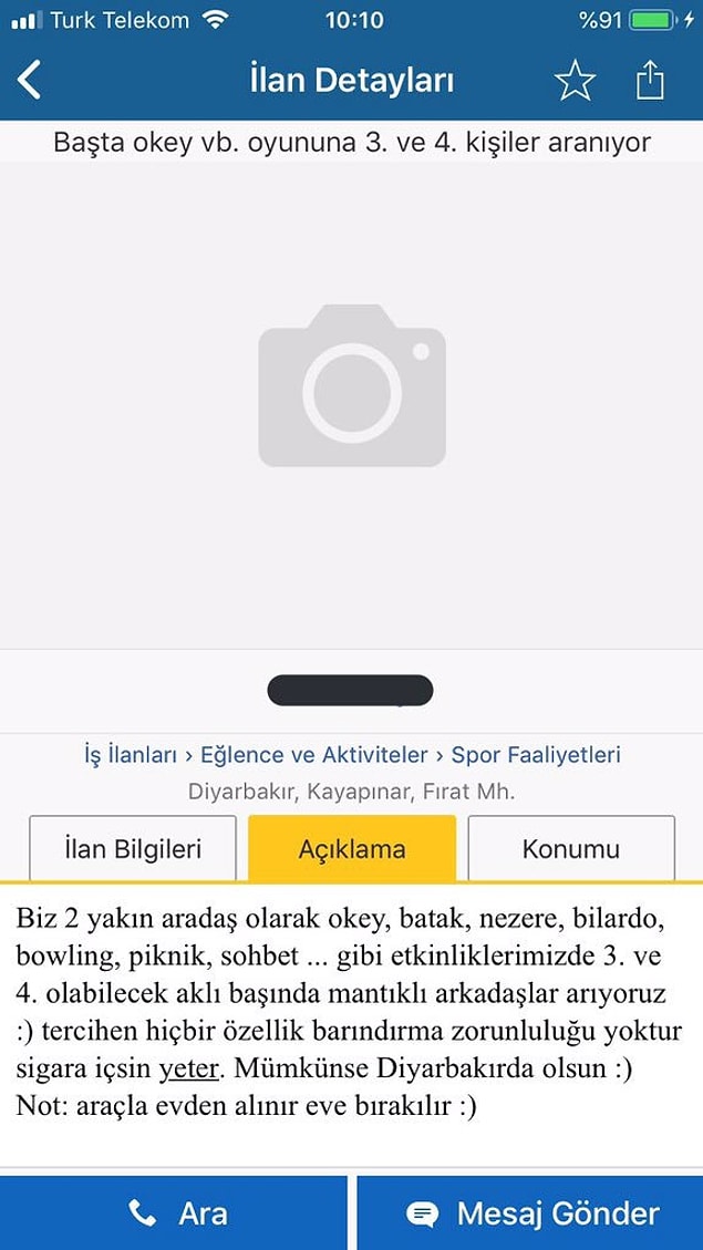 2. Gayet güzel bir ilan olmuş. :)