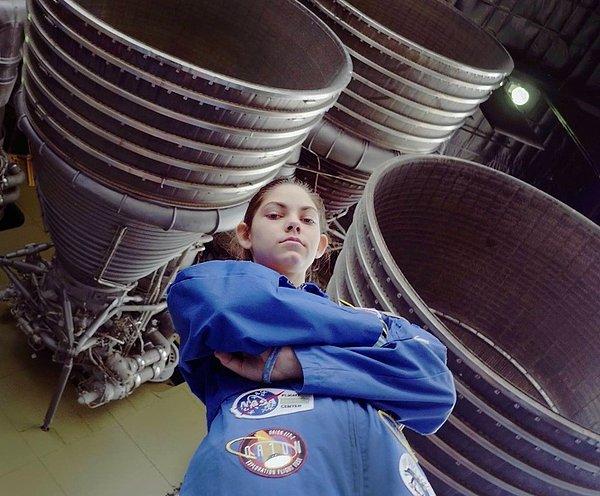 8. NASA tarafından astronot olması için yetiştirilen 17 yaşındaki Alyssa Carson.