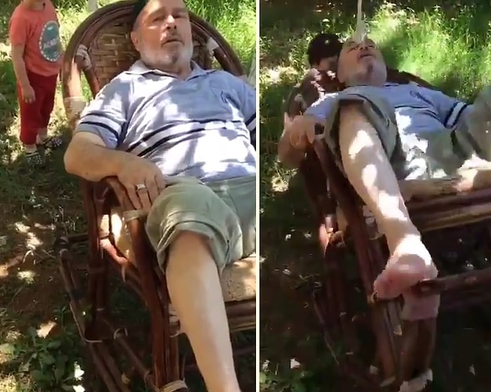 Yaşlı Adamı Sandalyede Sallarken Düşürerek Amel Defterini Kapatan Ufaklık