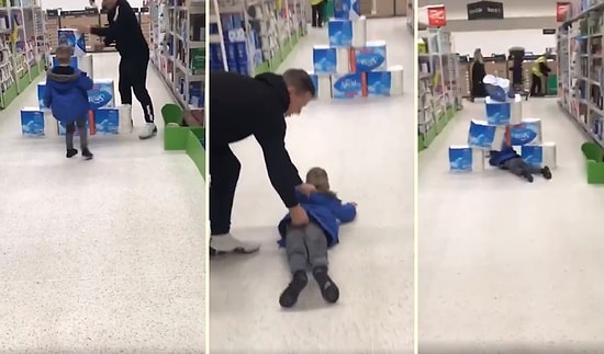 Markette Çocuğuyla Bowling Oynamak İsteyen Babanın Bulduğu Müthiş Çözüm!