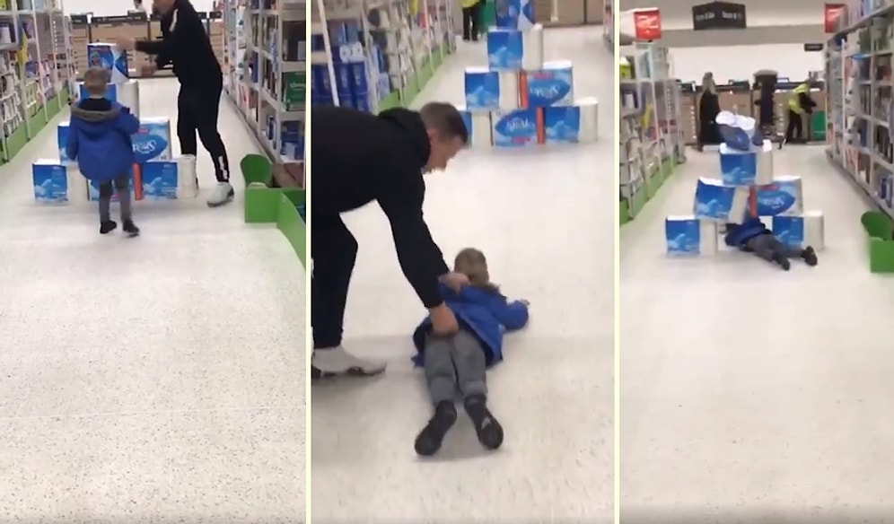 Markette Çocuğuyla Bowling Oynamak İsteyen Babanın Bulduğu Müthiş Çözüm!