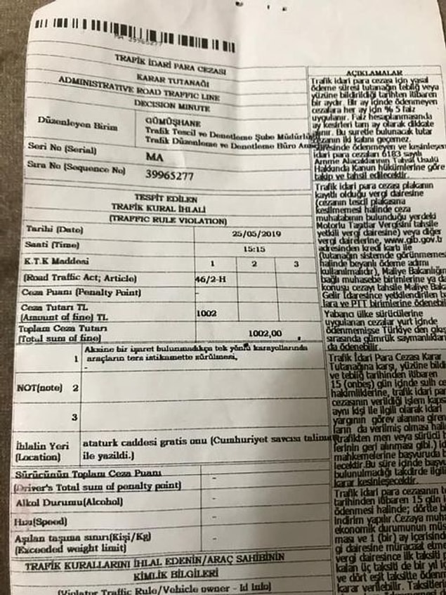 "Savcı hanım cezayı kesmeden beni arama dedi"