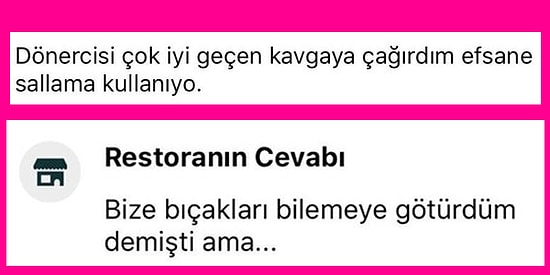 Yemeksepeti'nin Birbirinden Sayko Restoran Sahiplerinden Atarlı ve Komik 11 Cevap