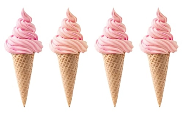 4. В каком рожке больше всего желтого цвета?