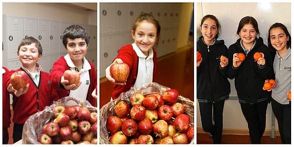 Darüşşafaka'nın bir geleneği haline gelen bu durum ile öğrenciler, okul koridorlarında sunulan meyvelerden dilediklerince yiyebiliyor.