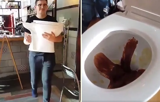 Hayatınızda İzlediğiniz En İğrenç Şey Olabilir: Sunumuyla Oldukça Şaşırtan Mekandan Klozetin İçinde Çikolata Servisi