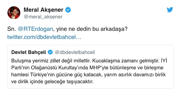 "Yine ne dedin bu arkadaşa?"