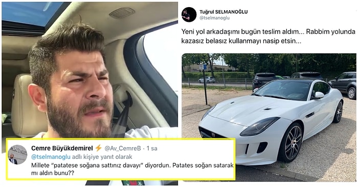 Arabasından Çektiği Videolarda "Patates Soğana Vatanımızı Sattınız" Diye Çemkiren Tuğrul Selmanoğlu'nun Lüks Arabasına Tepki Yağdı!