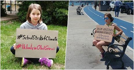 İklim Krizine Dikkat Çekmek İçin Okuldan Sonra Eylem Yapan 11 Yaşındaki Tek Kişilik Dev Kadro Deniz Çevikus'la Tanışın!