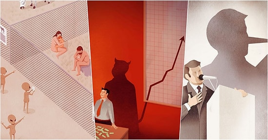 İçerdiği Modern Hayat Eleştirisiyle Gerçekleri Yüzümüze Vurarak Farkındalığımızı Arşa Çıkartan 21 Çarpıcı İllüstrasyon