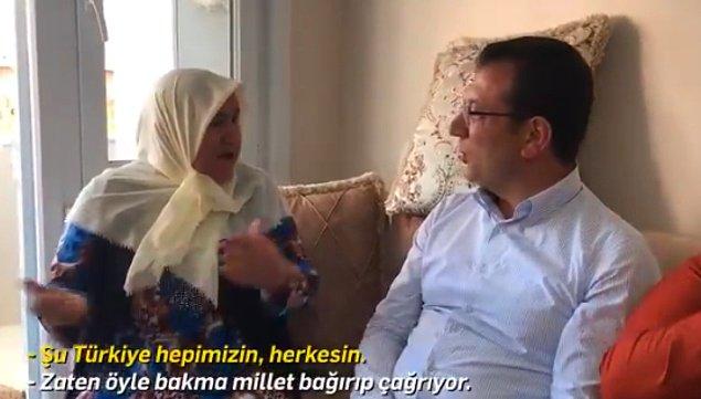 Tabii Mahruze Teyze ve Ekrem İmamoğlu arasında Türkiye hakkında anlamlı diyaloglar geçti...