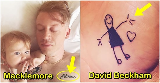 Çocukları ve Eşleri İçin Yaptırdıkları Dövmelerle Kendilerine Tekrar Hayran Olmamızı Sağlayan 15 Ünlü