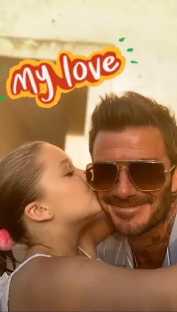 David Beckham ve 8 yaşındaki kızı Harper'dan sevimli bir baba kız fotoğrafı. 😍