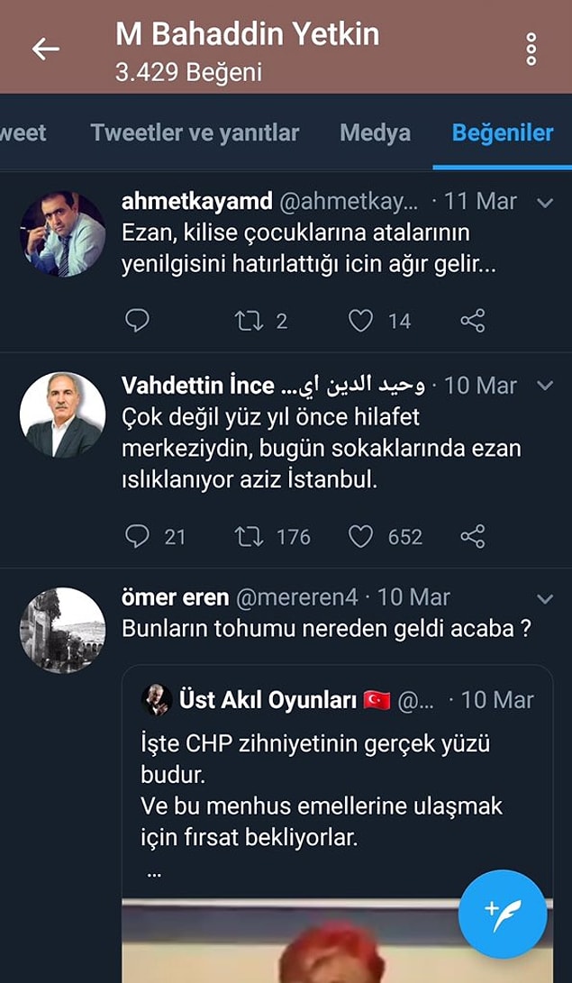 Bir diğer beğenileri de şunlar.