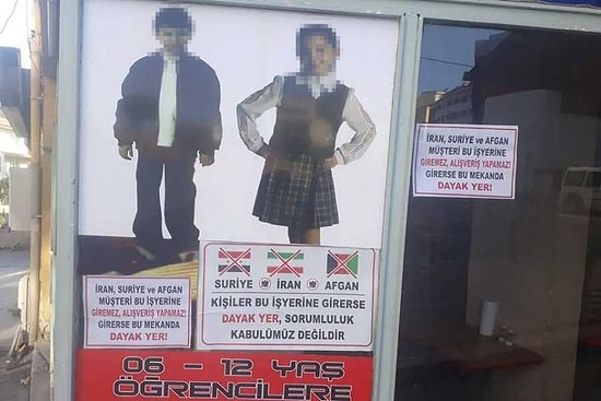 Vitrine 'İranlı, Suriyeli ve Afgan Giremez' Yazan Esnafa 'Uyarı Cezası'
