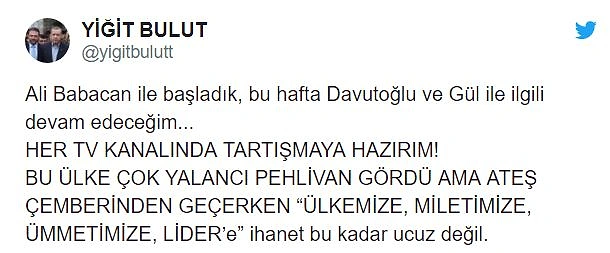 Yiğit Bulut, Ali Babacan'a Meydan Okudu: 'Elimde Belgeler Var, İstediğin Kanalda Tartışalım'