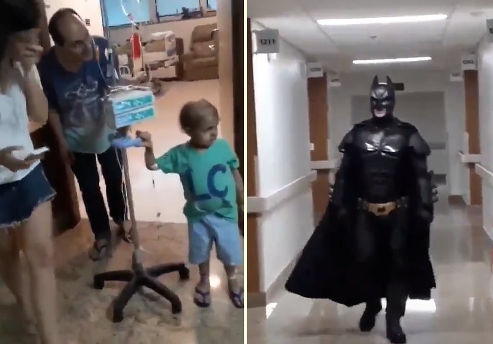 Kanser Tedavisi Gören Ufaklığın Batman'i Görme İsteğini Yerine Getiren Güzel İnsanlar!