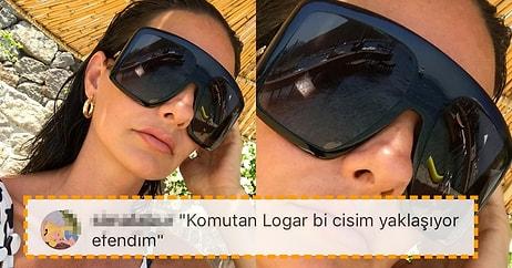 Yasemin Özilhan'ın Yüzünü Kaplayan Ultra Büyük Gözlüğü Sosyal Medyanın Diline Düştü, Espriler Havada Uçuştu