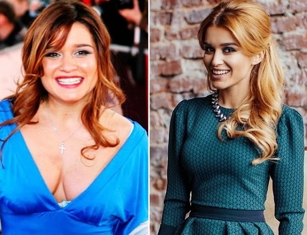 8. Преданные поклонники проекта "Дом-2" помнят его бессменную ведущую Ксению Бородину именно такой, как на фото слева. Потом девушка резко похудела и сейчас мало напоминает себя прежнюю.