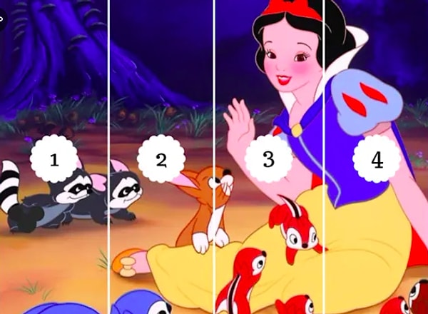 8. В какой части картинки мы спрятали силуэт головы Микки-Мауса?