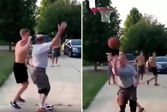 Teke Tek Basket Maçı Yaptığı Genci Fake Hareketi ile Dumura Uğratan Adam