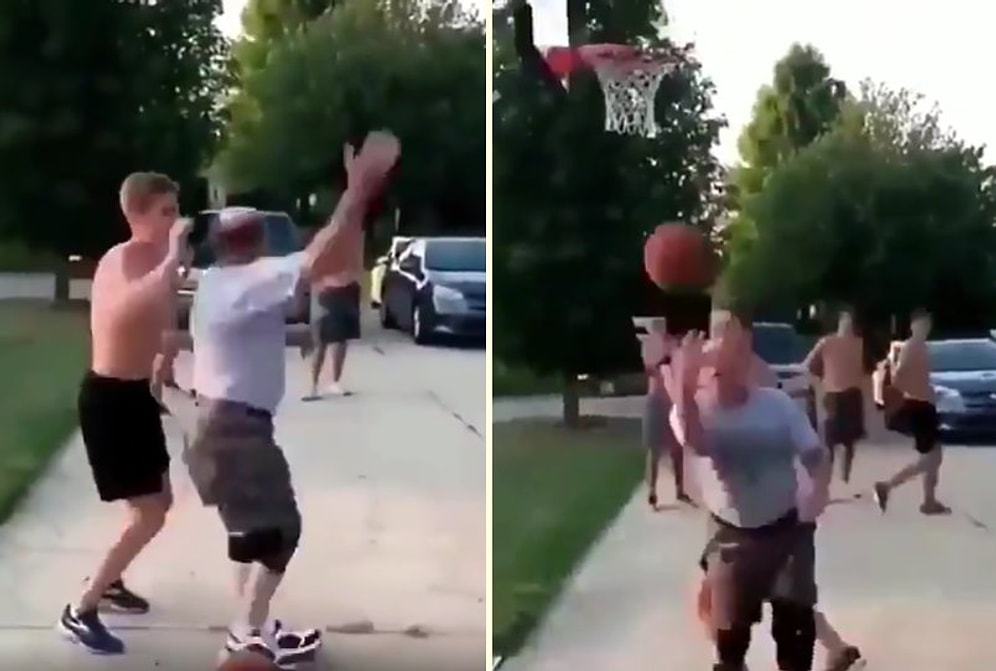 Teke Tek Basket Maçı Yaptığı Genci Fake Hareketi ile Dumura Uğratan Adam