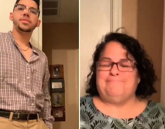 Küçükken Kaybettiği Babasının Kıyafetlerini Giyerek Annesine Duygusal Anlar Yaşatan Genç