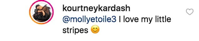 Kourtney de bütün gelen güzel yorumlara böyle cevap verdi: