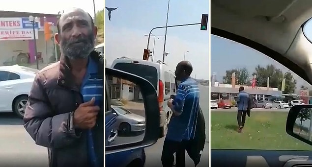 Trafik ışıklarında bekleyen araçların yanına giderek kolunun olmadığı yönünde söylemlerde bulunarak dilenen kişi, bir vatandaş tarafından ifşa edildi.