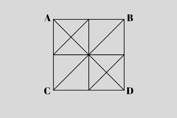 2. Abcd şeklinde kaç tane üçgen var?