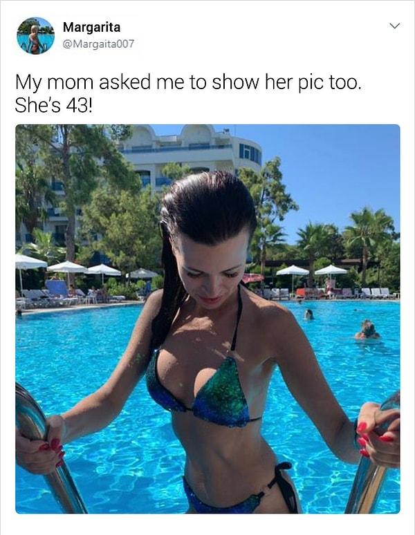 "Annem de fotoğrafının paylaşılmasını istedi. 43 yaşında!"