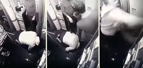 Uçak Koridorunda Namaz Kıldıktan Sonra Kabin Memurunu Yumruklayan Yolcu!