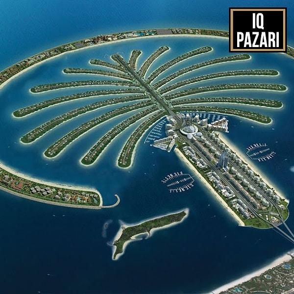 Palmiye Adaları, Dubai'de yer alıyor ve bu mesafeden izlemesi hayli ilginç. Hipnotize ediyor resmen.