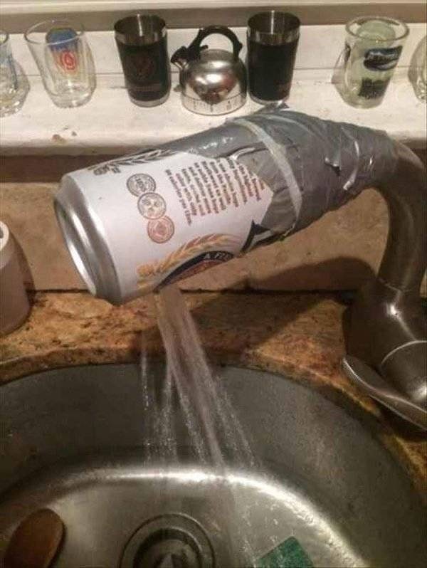 4. Люди обожают импровизировать с водопроводными кранами