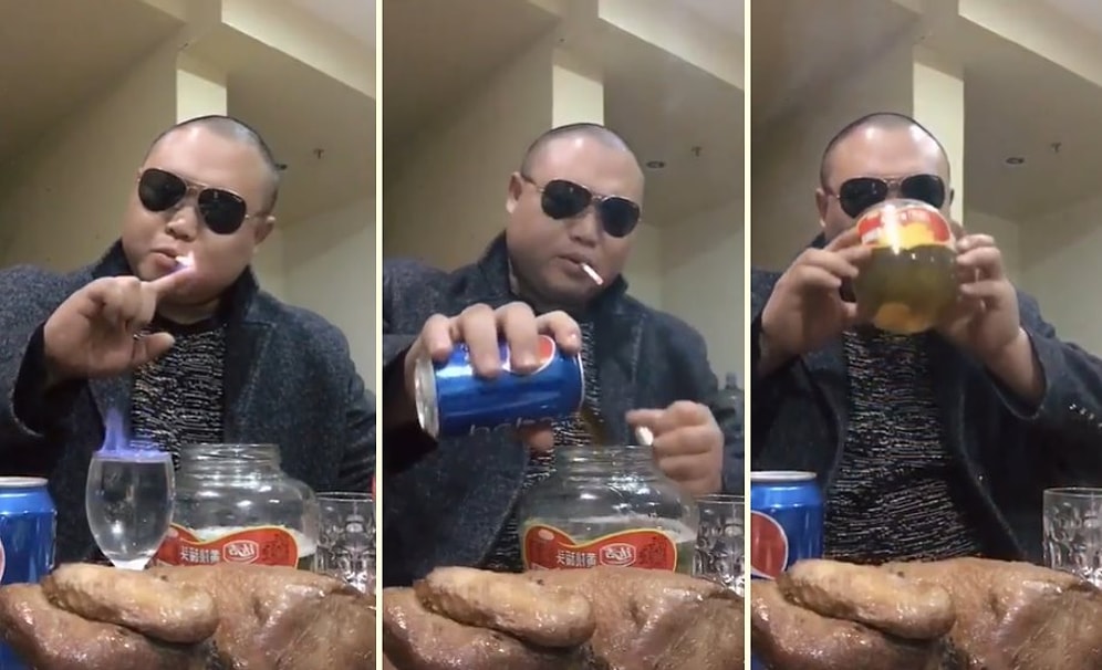 Ne Mide Varmış Sende Arkadaş: Parmağıyla Sigara Yakan, Alkol Karışımıyla Yok Artık Dedirten Bir Acayip Adam