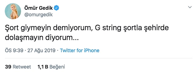 Takip edebildiğimiz son nasihatı da bu oldu Ömür Hanım'ın.
