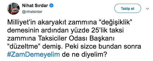 Ünlü radyocu Nihat Sırdar, twitter hesabından şöyle bir soru sordu...
