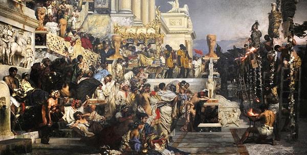 13. Roma İmparatorluğu bir keresinde, kısa süre önce imparatoru öldüren Pretoryen Muhafızlar tarafından açık artırmada satılmıştı.